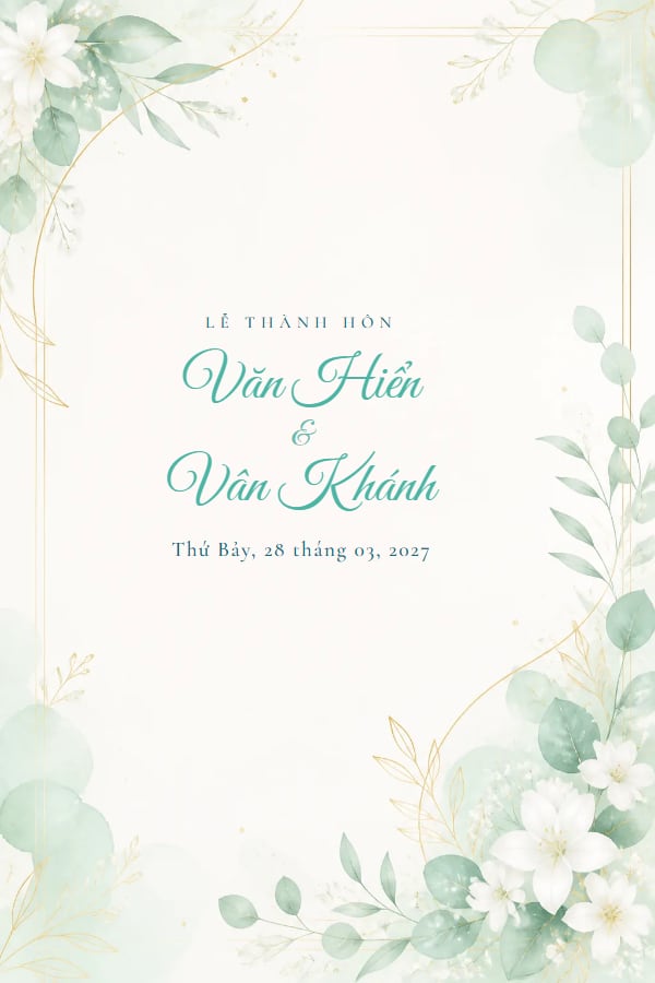 Mẫu thiệp Bạc Hà