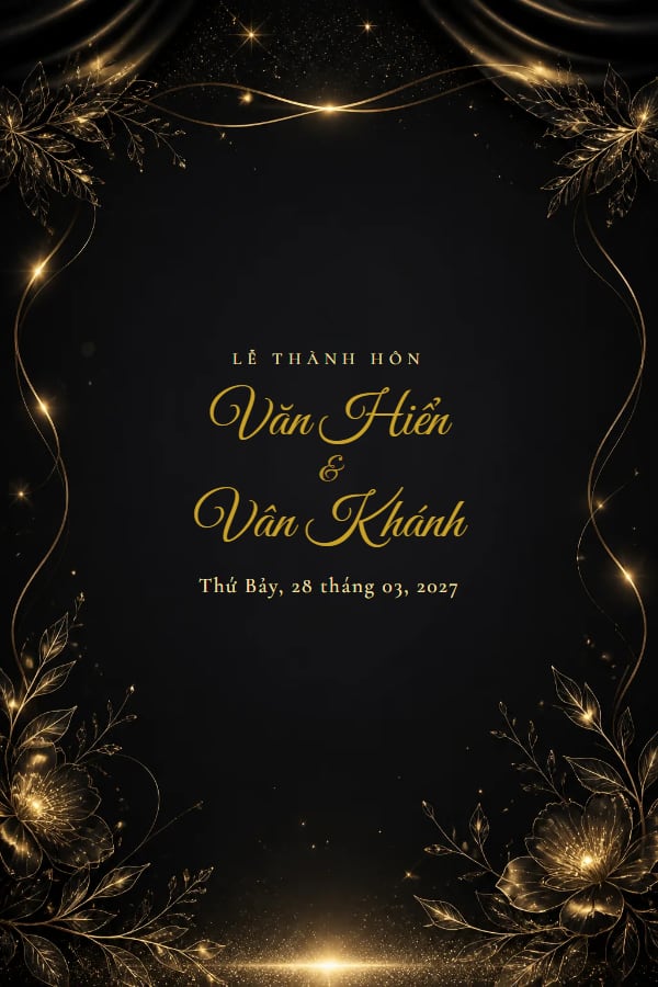 Mẫu thiệp Hoàng Kim