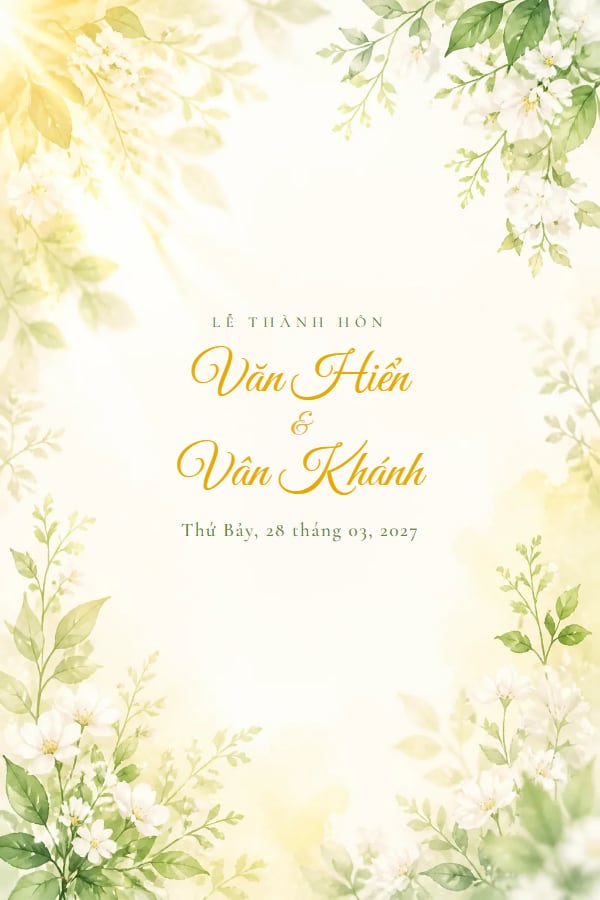 Mẫu thiệp Nắng Mai