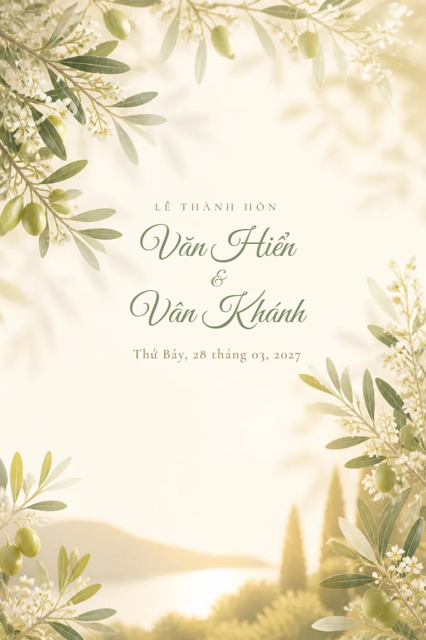 Mẫu thiệp Ô Liu