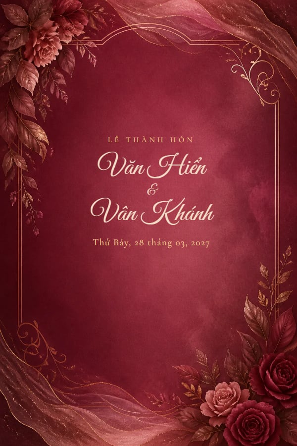 Mẫu thiệp Rượu Vang