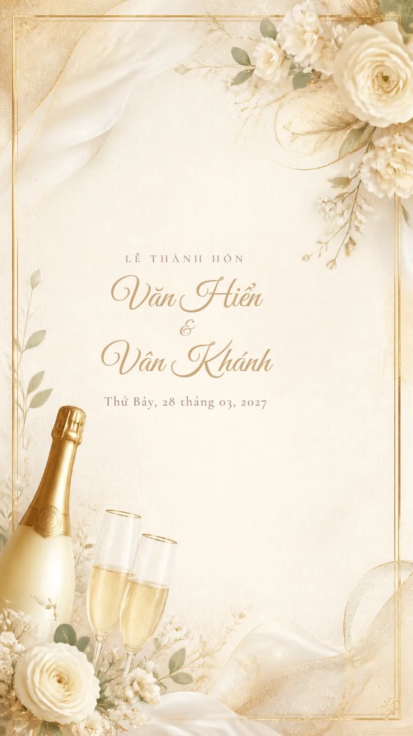 Mẫu thiệp Sâm Panh