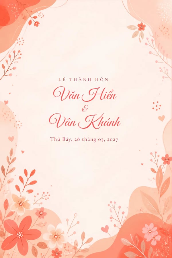 Mẫu thiệp San Hô