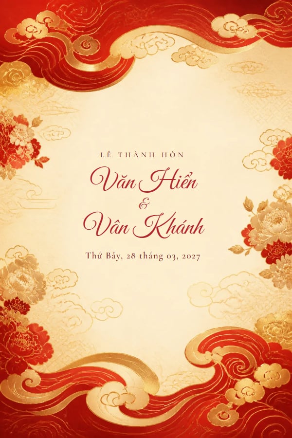 Mẫu thiệp Vân Mây