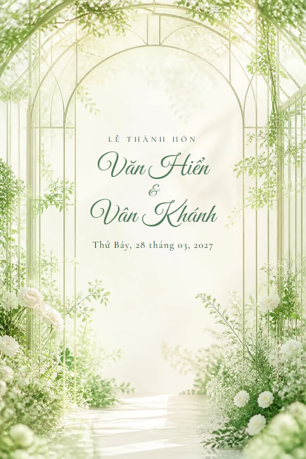 Mẫu thiệp Vườn Kính